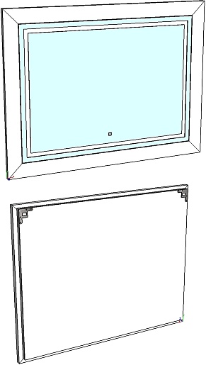 Corozo Зеркало Классика 105x80 белое – фотография-10